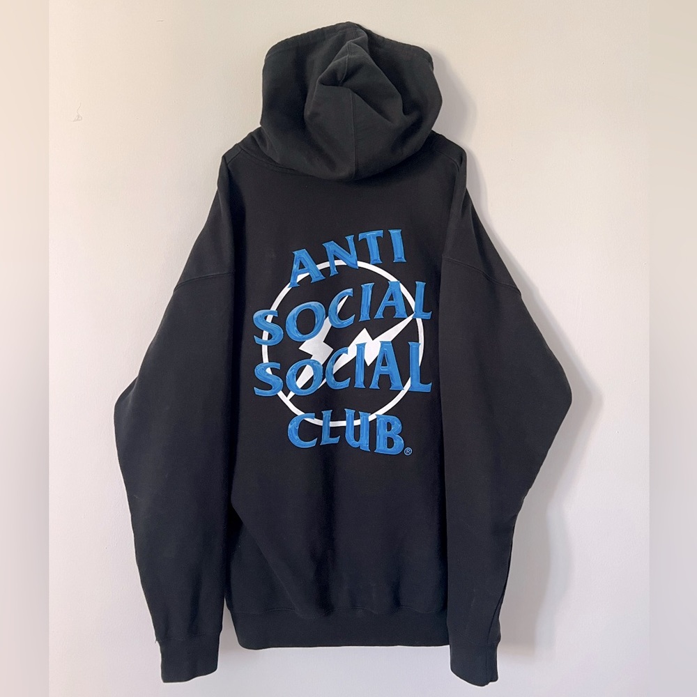 Anti Social Social Club X Fragment Hoodie - Black - XXL
